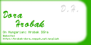 dora hrobak business card